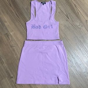 Poster girl skirt set